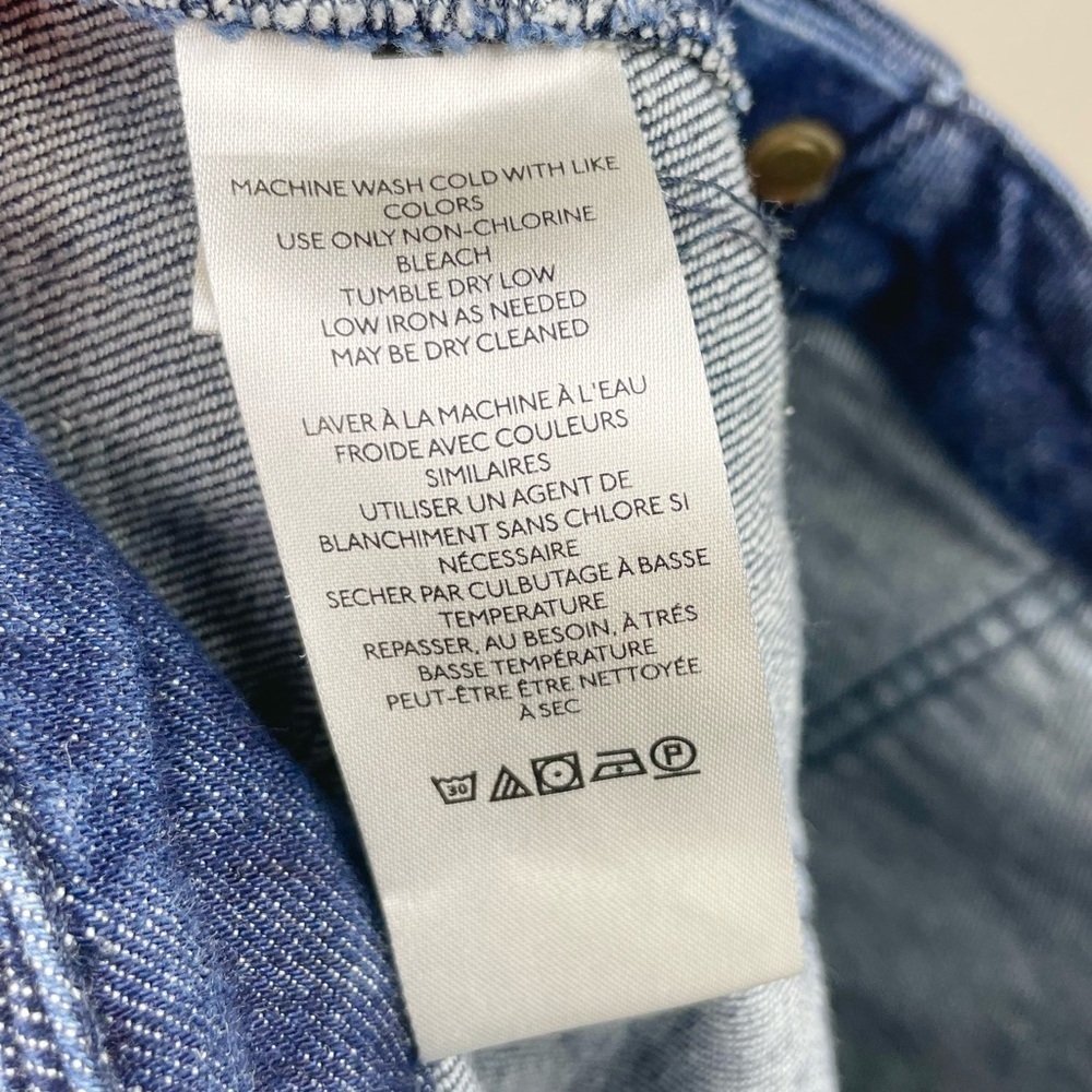 Anthropologie Pilcro Women's 29 Dark Wash Rigid Denim Raw Hem Jeans High Rise - Picture 10 of 11